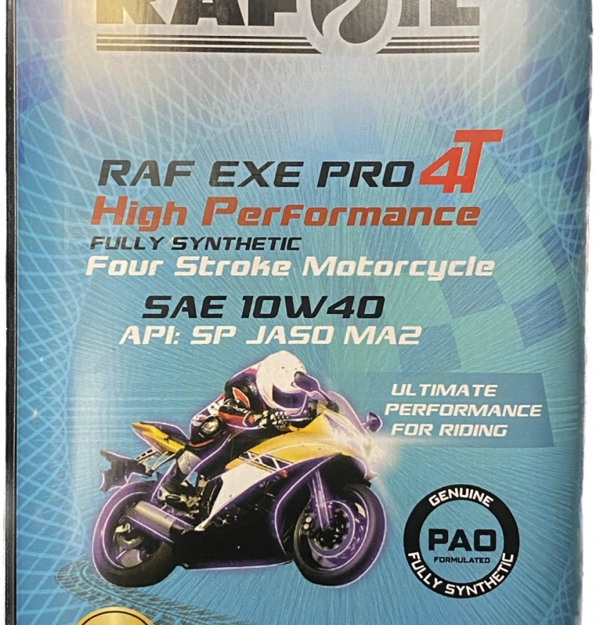THÙNG Nhớt tổng hợp Rafoil PRO High Performance 10W40 API: SP JASO MA2 1000ML  xe tay ga, xe số côn tay. Nhập khẩu U.A.E