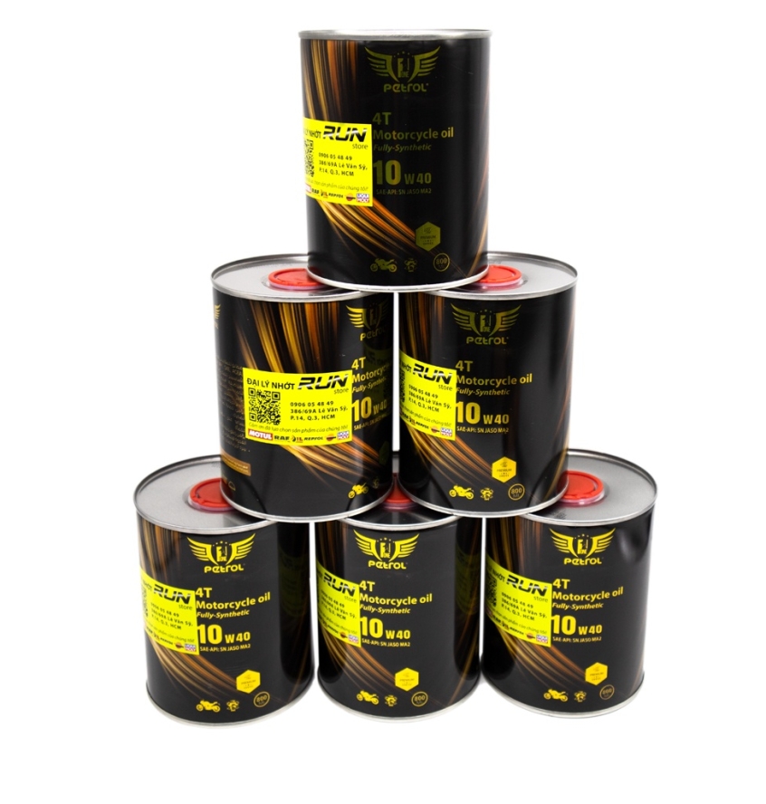 THÙNG Nhớt  PETROL ONE 10W40 MA2 800ml X 12 LON FULLY SYNTHETIC - Made In UAE