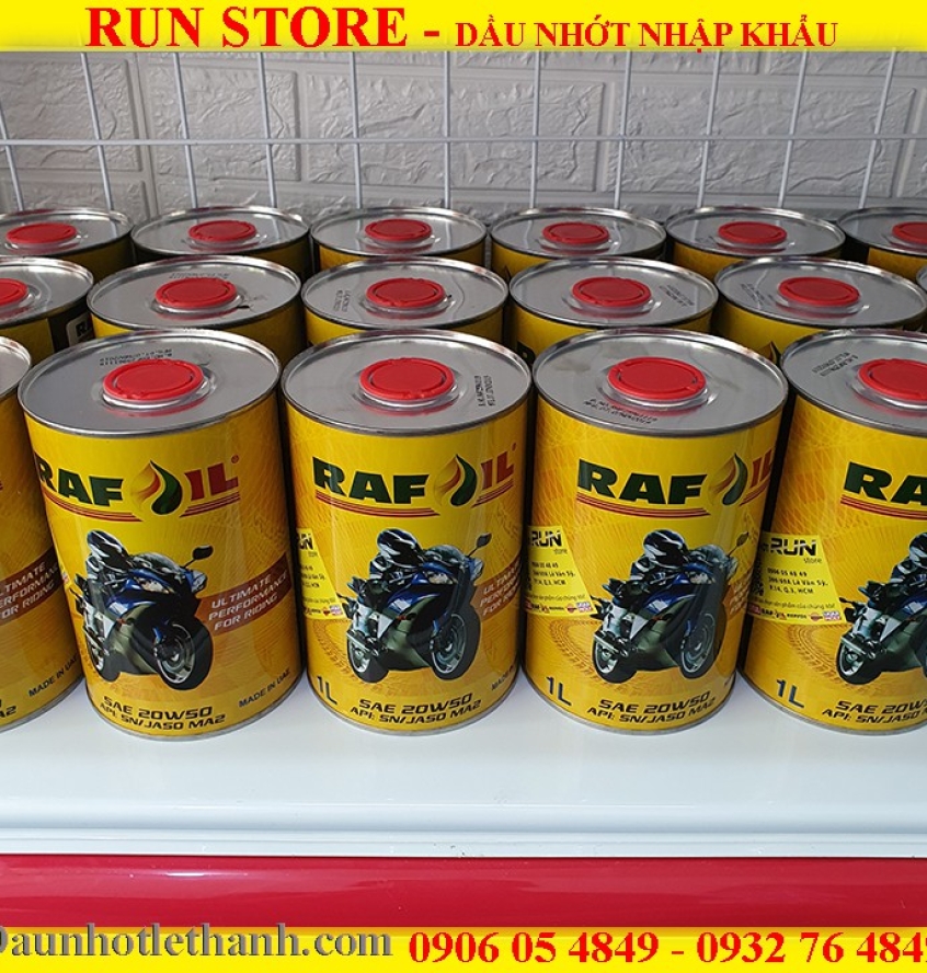 THÙNG Nhớt Tổng Hợp RAFOIL EXE 4T 20W50 1000ml – Nhớt Tổng Hợp Nhập Khẩu Dubai – Hàng Chính Hãng