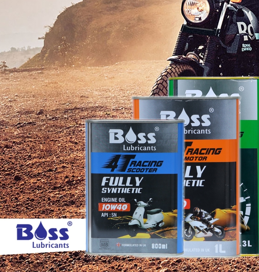 THÙNG Nhớt Nhập Khẩu cao cấp BOSS RACING MOTOR 4T 10W40 MA2 - 800Mml X 12 LON - Fully Synthetic LUBRICANTS