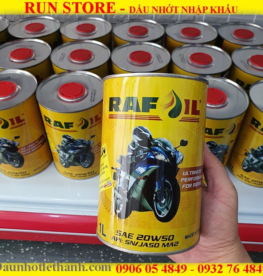 THÙNG Nhớt Tổng Hợp RAFOIL EXE 4T 20W50 1000ml – Nhớt Tổng Hợp Nhập Khẩu Dubai – Hàng Chính Hãng