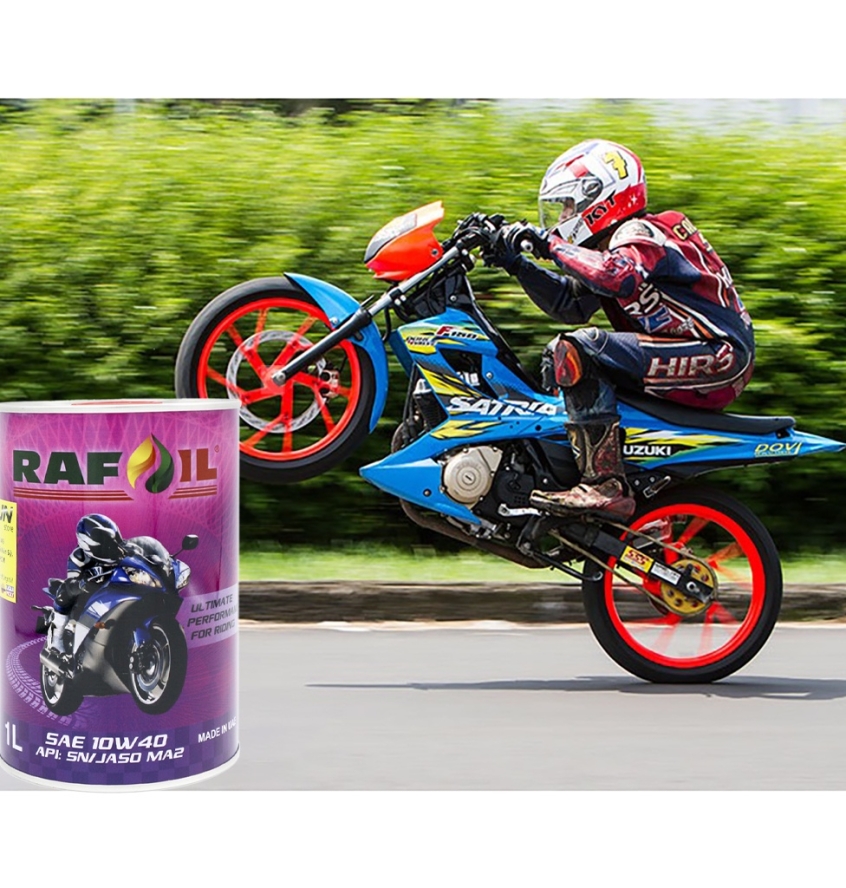 THÙNG Nhớt Tổng Hợp Toàn Phần RAFOIL 10w40 1000ml – Made In UAE - Nhớt Dùng Cho Xe Số, Côn Tay