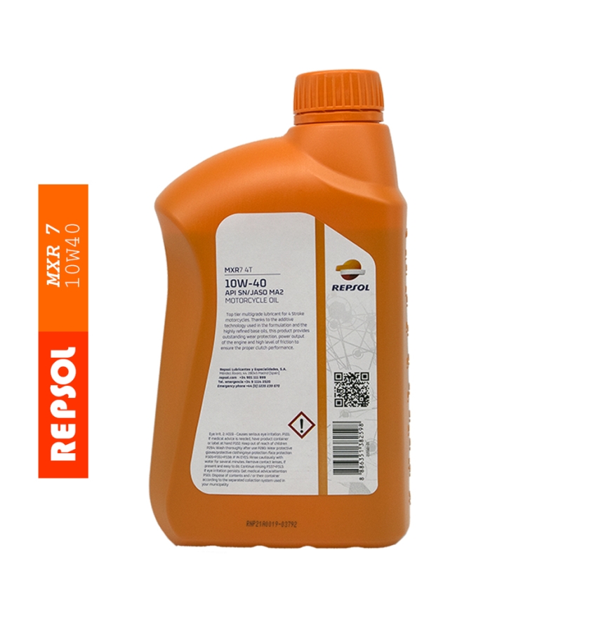THÙNG Nhớt REPSOL MXR 7 10W40 1000ml  X 12 CHAI - JASO MA2 API SN - Dành Cho Xe số, côn tay - Made in Indonesia