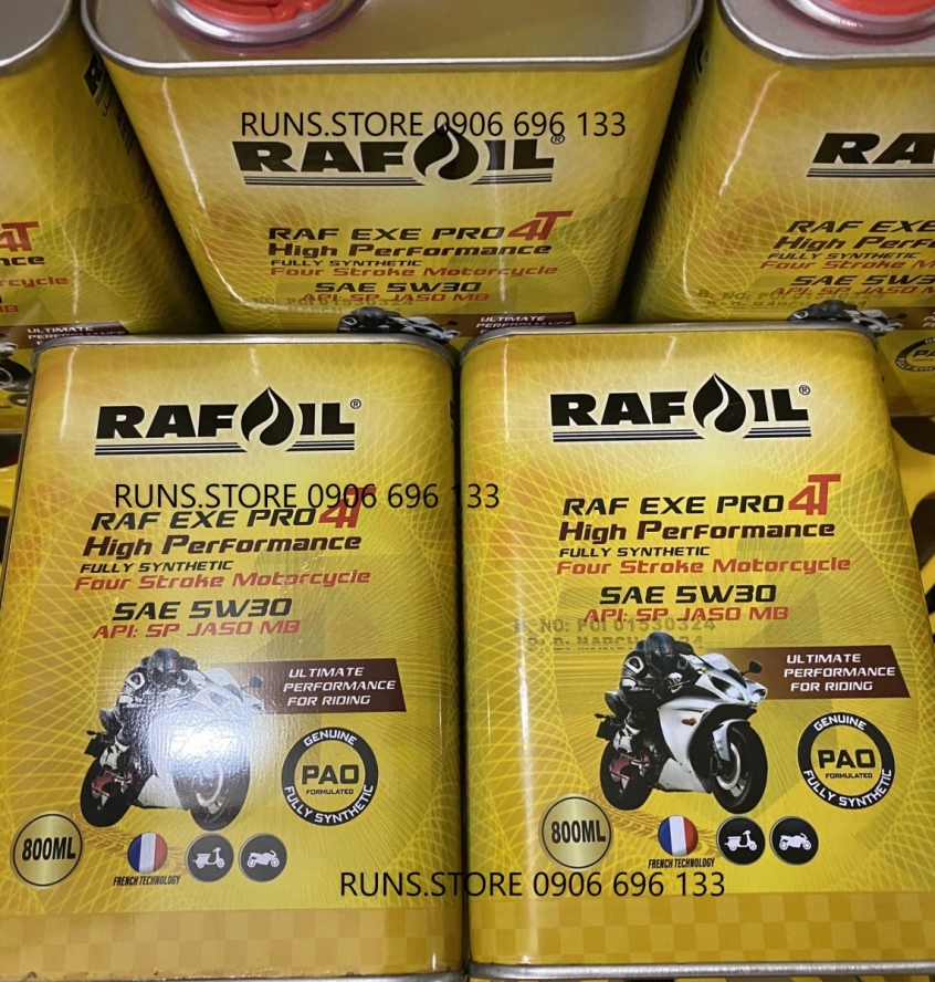 THÙNG Nhớt tổng hợp Rafoil PRO 5W30 API: SP JASO MB 800ML cho xe tay ga Nhập khẩu UAE