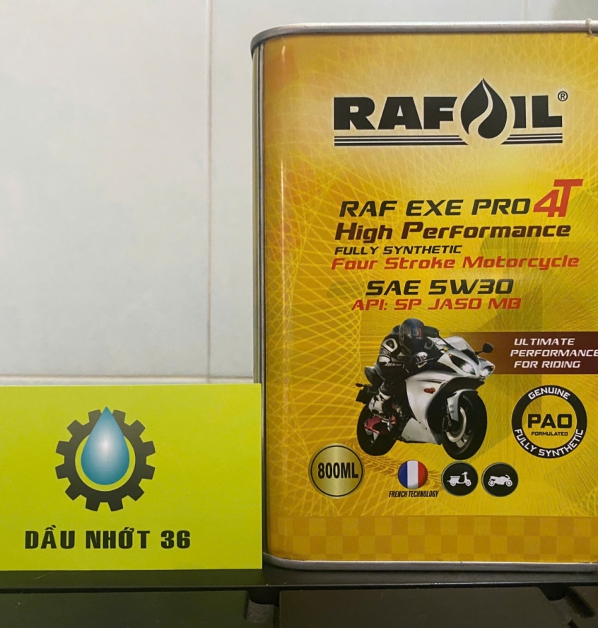THÙNG Nhớt tổng hợp Rafoil PRO 5W30 API: SP JASO MB 800ML cho xe tay ga Nhập khẩu UAE