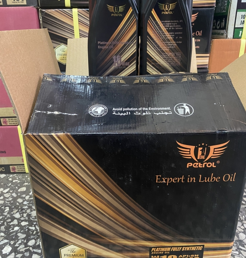 1 THÙNG NHỚT PETROL ONE PLATINUM FULLY SYNTHETIC ENGINE OIL 10W40 SN - dành cho xe ô tô
