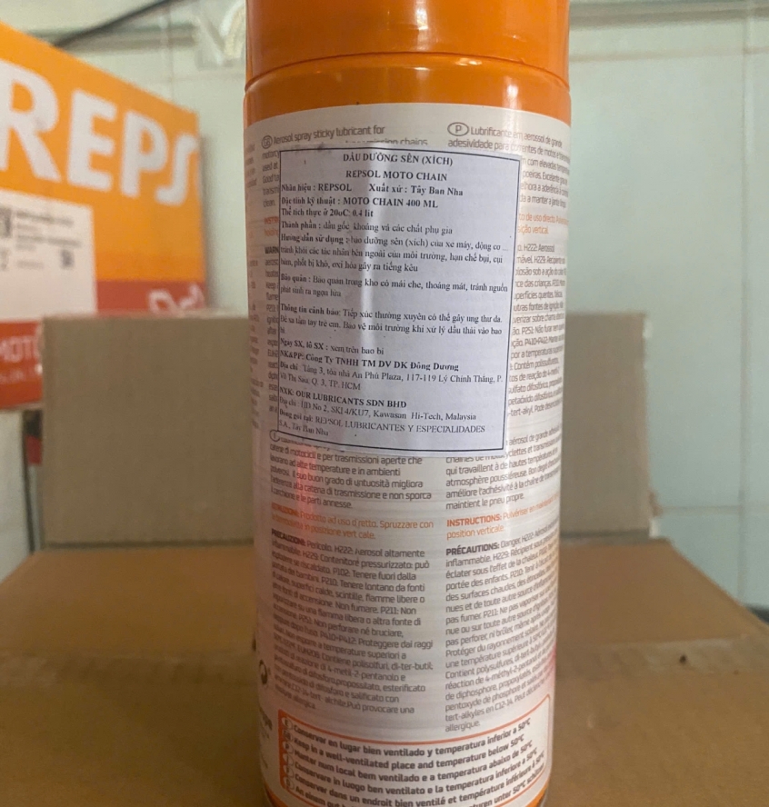 CHAI XỊT DƯỠNG SÊN REPSOL MOTO CHAIN LUBE 400ML