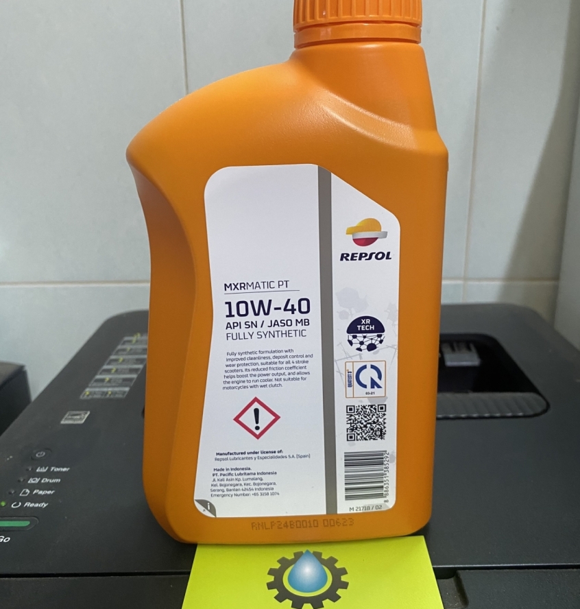 Nhớt xe tay ga REPSOL MXR MATIC PLATINUM 10W40 Fully Synthetic 800ml Jaso MB API SN
